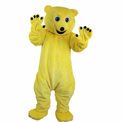 

LangtengYellow Bear Mascot Costume Cartoon Cosplay Party Halloween Christmas Festival Performance