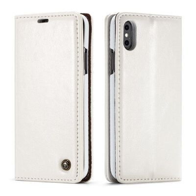 

CaseMe New Phone Cases Original Brand Leather Business Auto Flip Card slot Wallet Case For iphone Xs MAX 65" Phone Cover