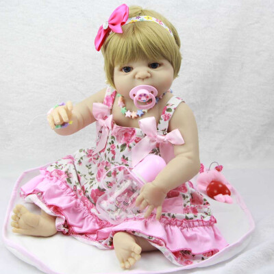 

Fashion 23 Inch Baby Alive Girl Doll Realistic 55 cm Silicone Full Body Babies Doll Reborn Toy For Kids Christmas Gift Can Bath