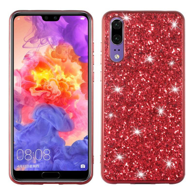 

MOONCASE Huawei P20 Flash Powder TPU-Red