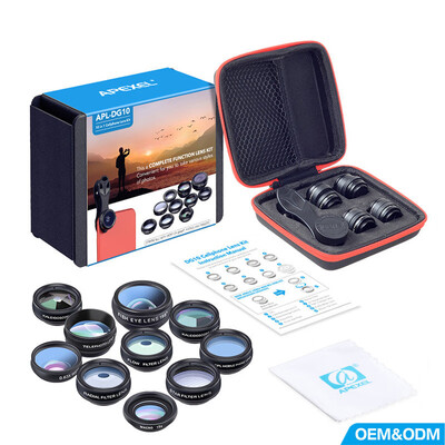 

Mobile phone lens multi-function 10 in one suit iphone Huawei SLR external camera black