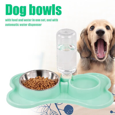 

Pet Bowls Stainless Steel Dog Bowl Removable Double Dog Cat Bowls for Drinking&Eating Non-Slip Pet Feeder Bowl for Dogs Cats