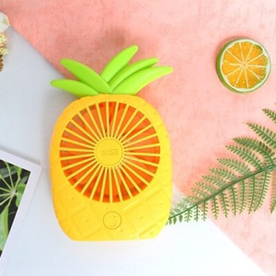 

Ya color cactus pineapple USB rechargeable desktop mini fan student portable with night light three-speed fan