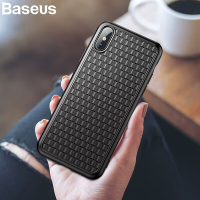 

Baseus Luxury Soft Silicone Case For iphone XS XR XSMaxBV Weaving mobile Cover For 2018 New iphone
