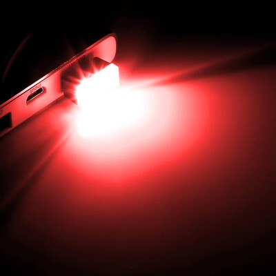 

Car USB LED Atmosphere Lights Decorative Lamp Emergency Lighting Universal PC Portable Plug&Play RedBlueWhite