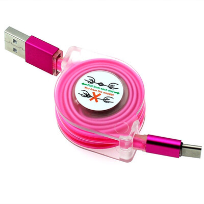 

LED Two heads bright Type c Light Data Line Cable Colorful Light-emitting Led Luminous Tube USB Charging Cable For Android
