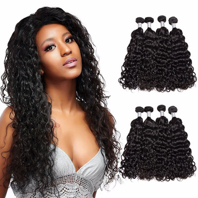 

Nami Hair Brazilian Remy Hair Bundles Natural Wave 4Pcs Water Wave 100 Human Hair Weave Extensions