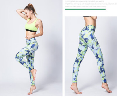 

High waist Quick drying pants printing Fitness Yoga Pants