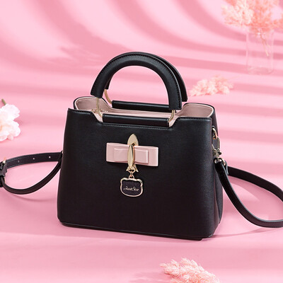 

JUST STAR handbag shoulder bag Korean version of the Messenger bag fashion trend handbag bow hanging tide 732 sky blue small version