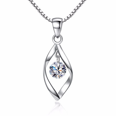 

Cubic Zirconia Box Chain Necklace Pendant For Women Female Ladies Fashion Jewelry Accessories Party Gift 163