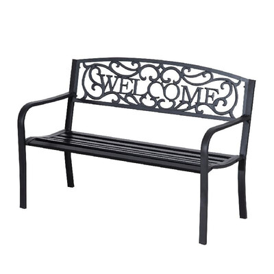 

50" Welcome Vines Decorative Patio Garden Bench