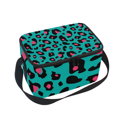 

ALAZA Lunch Box Insulated Colorful Leopard Pattern Lunch Bag Large Cooler Tote Bagfor Men Women