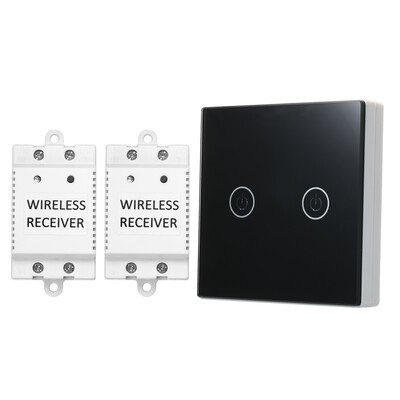 

Wireless Light Switch 3 Gang OnOff Switch for Lamps Lighting Appliances 1 Switch 3 Receiver for Home Office Hotel Warehouse Bla