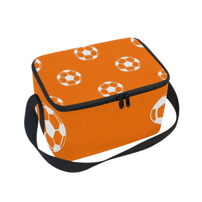 

ALAZA Lunch Box Insulated Soccer Ball Pattern Lunch Bag Large Cooler Tote Bag for Men Women