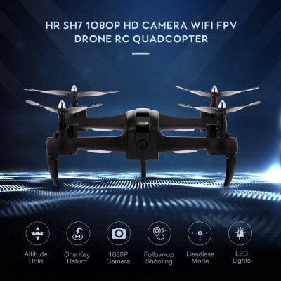 

HR SH7 1080P HD Camera Wifi FPV Drone Altitude Hold Follow-up Shooting Gesture Selfie 18mins Flight Time RC Quadcopter