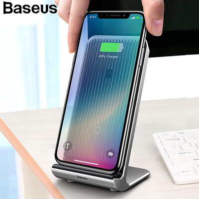 

Baseus Qi Wireless Charge with Phone Holder in One Automatic cooling for Iphone  XR Samsung Note 9 XiaoMi HuaWei Wireless Charge