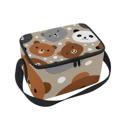 

ALAZA Lunch Box Insulated Cute Bear Lunch Bag Large Cooler Tote Bagfor Men Women