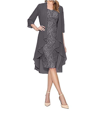 

Chiffon Lace two piece dress