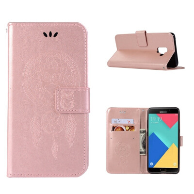 

MOONCASE Samsung Galaxy J6 Windbell Owl Embossed Leather Case - Rose Gold