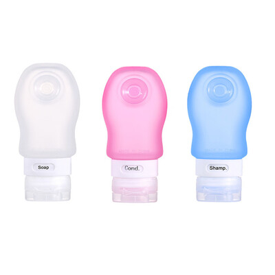 

Portable Travel Bottles 3 Sets Squeezable Silicon Travel Containers TSA Carry On Approved Refillable Travel Accessories