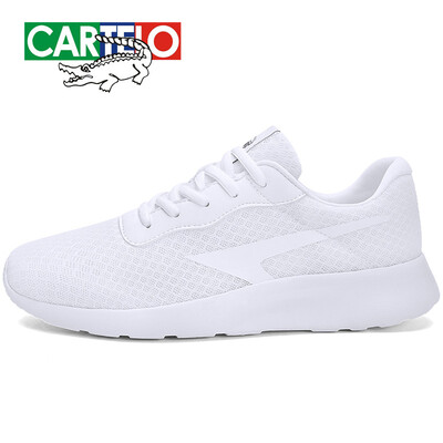 

Cartier crocodile casual sports mens shoes fashion trend mesh breathable lightweight student running slip wear 0121 white 43