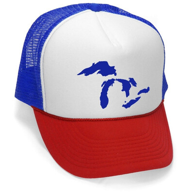 

Megashirtz - Great Lakes - Vintage Style Trucker Hat Retro Mesh Cap