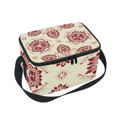 

ALAZA Insulated Lunch Box Bohemia Style Lunch Bag for Men Women Portable Tote Bag Cooler Bag
