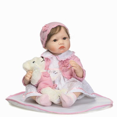 

21in Reborn Baby Rebirth Doll Kids Gift Cloth Material Body