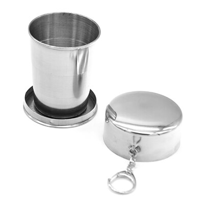 

Stainless Steel Camping Folding Cup Portable Outdoor Travel Demountable Collapsible Cups L