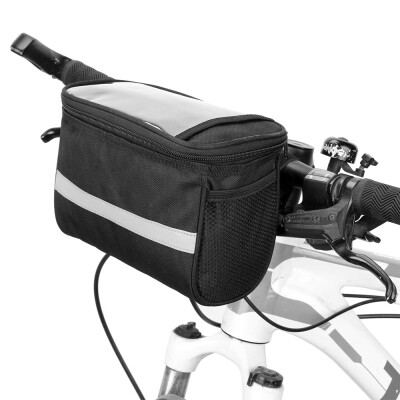 

Cycling Bike Bicycle Insulated Front Bag MTB Bike Handlebar Bag Basket Pannier Cooler Bag with Reflective Strip