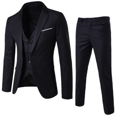 

AOWOFS high quality business casual suit three-piece groom groomsmen wedding suit suit XY05