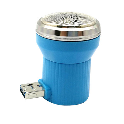 

Men Use Portable USB Power Supply Electric Trimmer Shaver s Clipper Mustache Shaving Machine