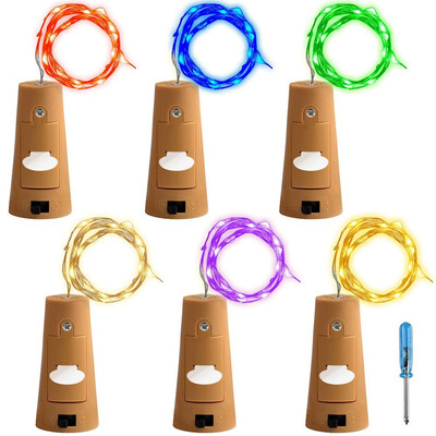 

Supli 6 Pack 12M 2M x 6 120led with Screwdriver A Bottle Lights Fairy String Lights Warm White