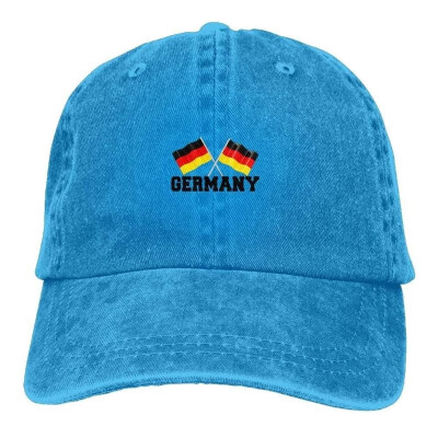 

zengjiansm Trucker Hat Dad Cap German Flag Denim Baseball Hat Adjustable