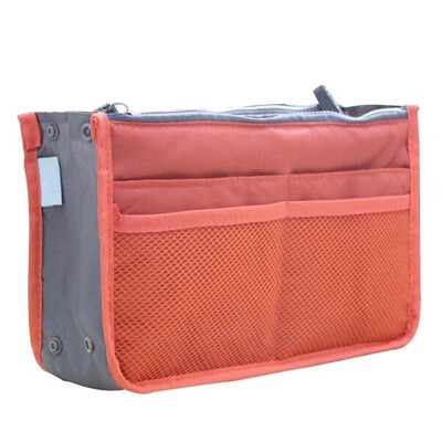 

Organizer Insert Bag Women Nylon Travel Insert Organizer Handbag Purse Large liner Lady Makeup Cosmetic Bag Cheap Female Tote