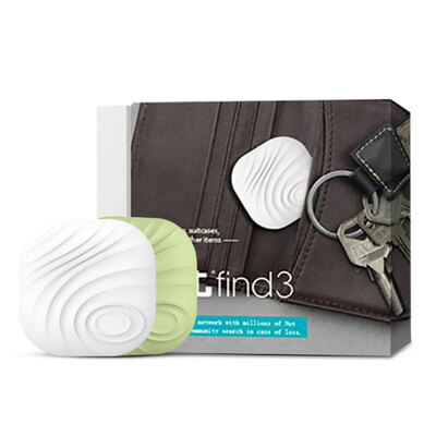 

4Pcs BT Anti-lost Tracker Smart Tag Two-way Alarm GPS Locator KidsPhoneKeyWalletLuggageItem Finder for iOSAndroid GreenWhit