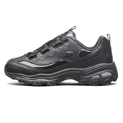 

Skechers fashion casual shoes silk lace panda low help 11976 full black 365