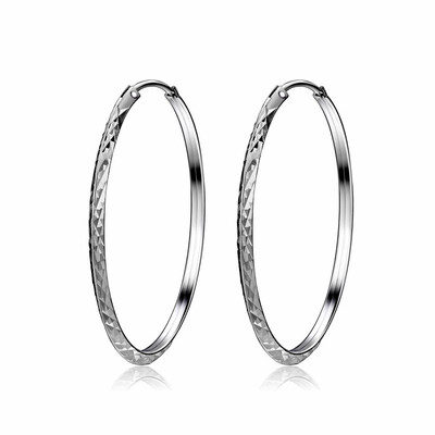 

Personality Circle 925 Sterling Silver Female Fashion Exaggeration Jewelry Accessories Creative Hoop Earrings for Women Girls