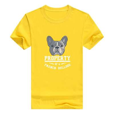 

French Bulldog Gifts Property of a French Bulldog Juniors Vneck Mens t-Shirt