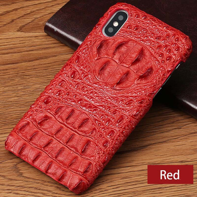 

Leather phone case iPhone5 6 7 8splus protective shell crocodile pattern skull back cover all-inclusive for x xs max xr phone case