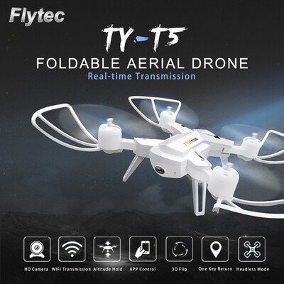 

Flytec TY-T5 Foldable 20MP Camera Wifi FPV 6-Axis Gyro Altitude Hold Headless RC Quadcopter