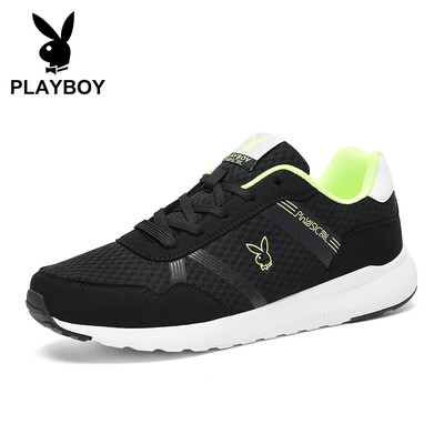 

Playboy PLAYBOY sports running mesh casual shoes mens low-cut tie wild DS83098 black 44
