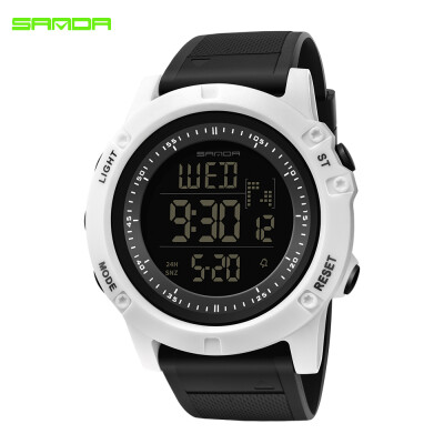 

SANDA 372 Electronic Sport Watch Men Waterproof Watches Digital LED Back Light Wristwatch for Male Clock