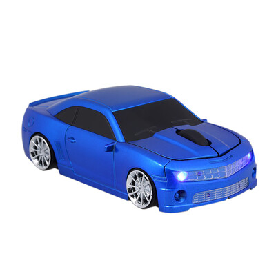

24G Wireless Car Mouse USB Computer Mice Car Shape 1000 DPI with LED Light Receiver for PC Laptop Blue