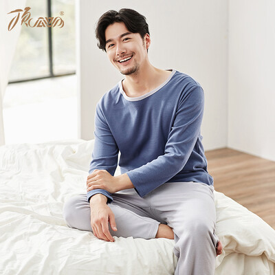 

Top melon melon pajamas women cotton spring fashion Korean version of the seven-point sleeves can be worn outside home service suit t01120jd pink female models