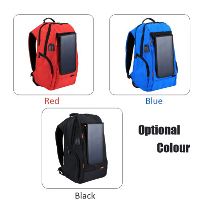 

Outdoor Charging Backpack with USB Port Waterproof Breathable Travel Bag Wear-resisting Anti-theft Backpack with Solar Panel