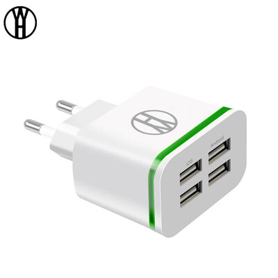 

WH Phone Charger USB Charger 4 Ports Portable Fast USB Charging Universal Travel Adapter For iPhone Samsung XIAOMI Huawei
