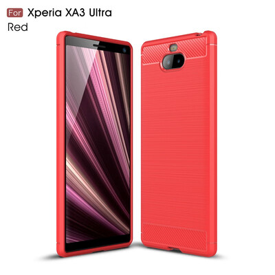 

Goowiiz Phone Case For Sony Xperia XZ3XA3XA3 Ultra Fashion Slim Carbon Fiber TPU Soft Silicone Prevent falling