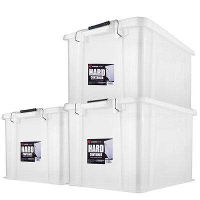

Alice IRIS large transparent covered plastic storage box clothing toy storage storage box HCT530D 3 Pack