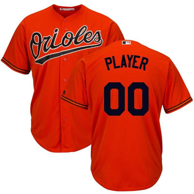 

Mens Baltimore Orioles Majestic Orange White Cool Base Custom Jersey